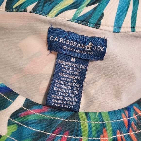 Caribbean Joe Tropical Print Tank Dress Size Medium, Beachwear, Colorful - Picture 7 of 12